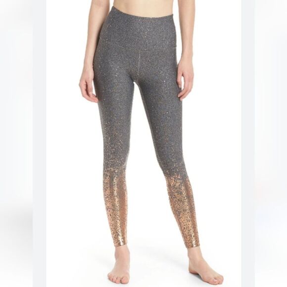 Beyond Yoga Ombre Sparkling Rose Gold Leggings in Gray Size XS - Picture 1 of 12